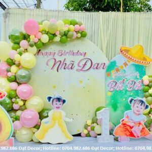 Decor sinh nhật chủ đề trái bơ