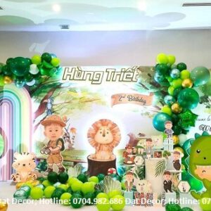 Trang trí sinh nhật theo chủ đề rừng xanh