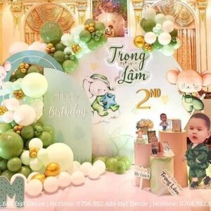 Trang trí sinh nhật bé trai 2 tuổi