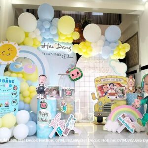 Trang trí sinh nhật cho bé theo chủ đề cocomelon