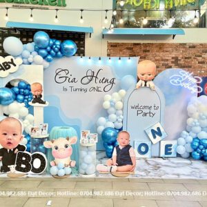 Trang trí tiệc sinh nhật bé trai