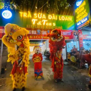 múa lân khai trương trương