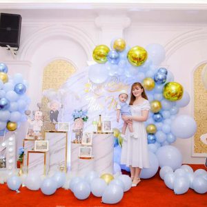 Trang trí background sinh nhật bé trai