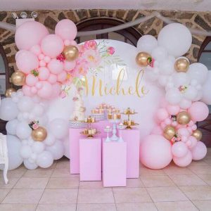 trang tri background bong bong