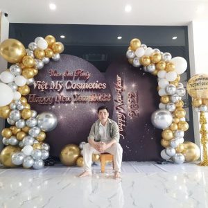 thi công background sự kiện