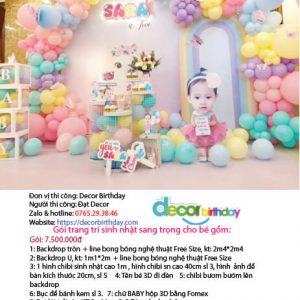 Decor tiệc sinh nhật sang trọng nhất cho bé