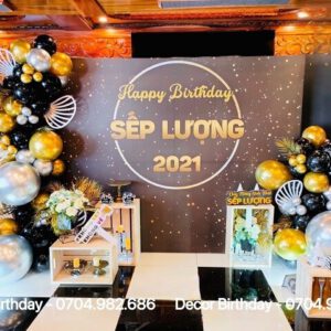 trang trí sinh nhật sếp nam