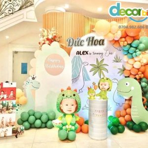 Trang trí sinh nhật chủ đề khủng long