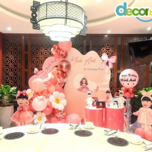 Decor tiệc bé gái đẹp