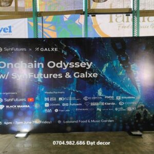 Thi công backdrop ký kết HCM