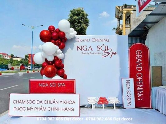 trang trí khai trương spa đẹp sang trọng tại tphcm