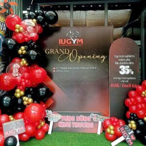 thi công backdrop khai trương