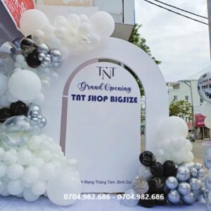 trang trí backdrop khai trương