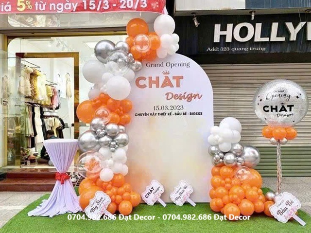 Trang trí khai trương shop quần áo tone pastel nhẹ nhàng, dễ thương