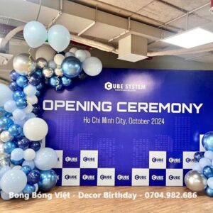 Backdrop khai trương công ty thiết kế theo thương hiệu