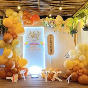 trang trí backdrop khai trương