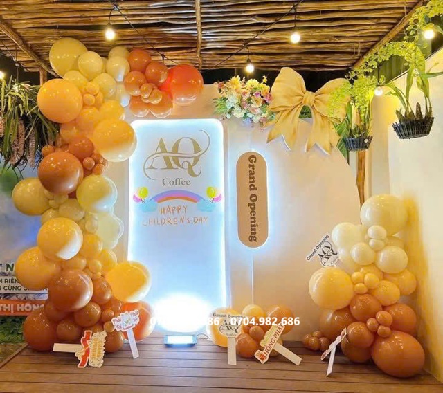 trang trí backdrop khai trương