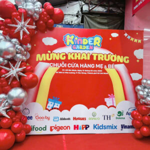 backdrop khai trương tông đỏ