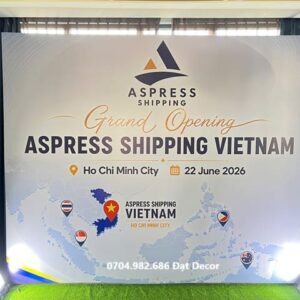 Thi công backdrop sự kiện khai trương